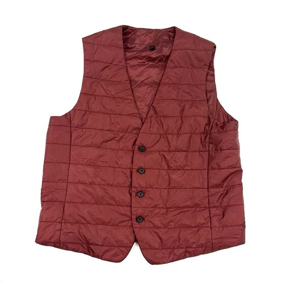 Hugo Boss Men's "Hiwan" Slim Fit Red Button Down Insulated Vest US 42R - Picture 1 of 9